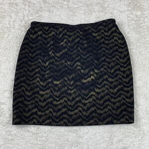 Necessary Objects gold and black bodycon skirt, NWT size Large